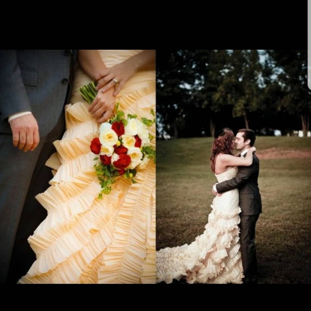 New Unworn Custom Mermaid Wedding Gown - Picture 3 of 3